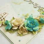 Kartka ślubna - para na mostku - 