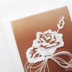 Kartka NA URODZINY - miedziana róża - Kartka na urodziny - miedziana róża