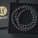 Naszyjnik męski z lawy wulkanicznej l311 - naszyjnik męski z lawy