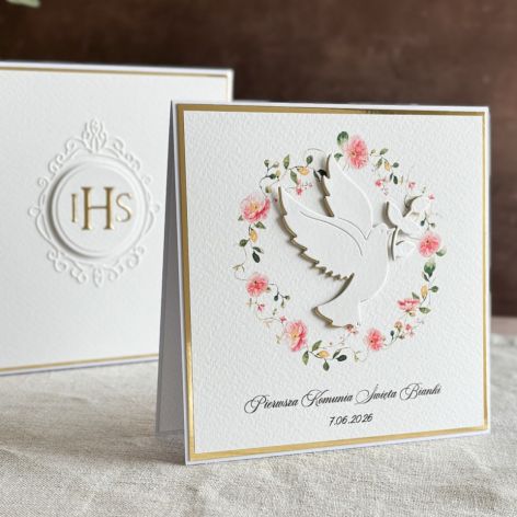 Pamiątka I Komunii w pudełku z kopertą, 110