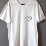 Koszulka ręcznie malowana kwadratowe serce - Koszulka kwadratowe serce