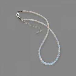 Naszyjnik z białych ognistych Opali 