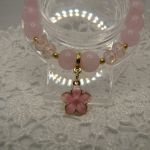 Bransoletka z różowym kwarcem 01 - 