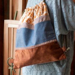 Plecak torba 2w1 patchwork w kwiaty