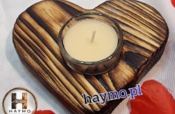 Świecznik serce opalany naturalny Romy No. 5