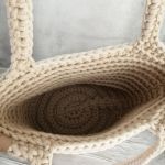 Torebka damska ecru ,na ramię, koszyk z sznurka  - 