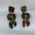 "Ina II" - kolczyki z gliny polimerowej. - kolor i faktura