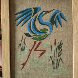 Czapla w ruchu- obraz