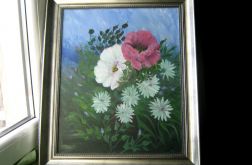 Obraz - Róże - malowane akrylem