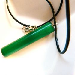 Zielony kwarc Kocie Oko, minimalistyczny wisiorek uniseks