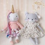 Konik Jednorożec Cleo przytulanka róż GOTOWA - 