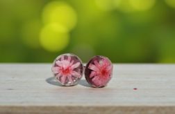 Okrągłe sztyfty z różowym kwiatkiem