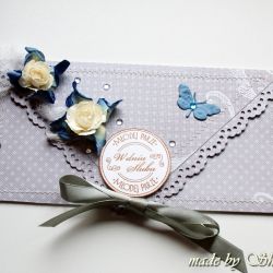 Kopertówka z okazji ślubu-'eleganckie szarości''