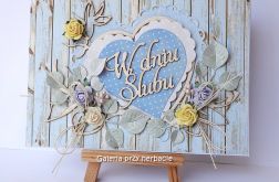 Kartka ślubna niebieska 275