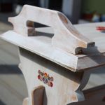 STOLIK, ZYDELEK, SHABBY CHIC, FOLK - 