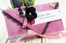 Kopertówka ślubna-pink Love (k2)