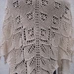 Ciepła ażurowa chusta merino - 