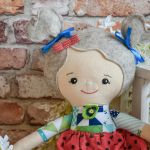 Lalka Rojberka - Eliza - 50 cm  - Uszyta z bawełny i filcu