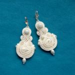 Kolczyki sutasz Kremowe - 