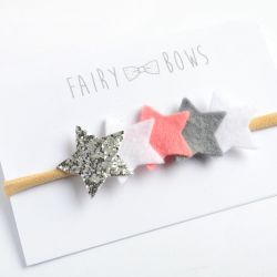 FAIRYBOWS OPASKA GWIAZDKI na roczek chrzest s