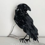 Broszka Czarny Kruk, biżuteria autorska - 