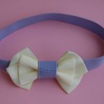 Opaska niemowlęca "Złamana biel & fiolet" - 