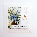 Kartka ślubna niezapominajki handmade pudełko - Kartka ślubna z niezapominajkami