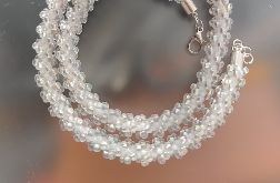 Naszyjnik Biały Crystal Sznur