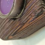 Świecznik drewniany świerk Shou Sugi Ban śliwka, Romy No. 20 - 
