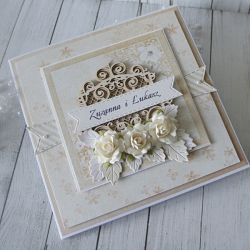 Ślubna elegancja - kartka ślubna w pudełku v4