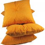 Poduszka dekoracyjna 45x45cm - ciemny żółty - 
