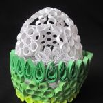 Białe jajko wielkanocne 3D - 