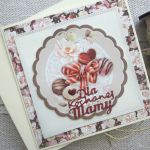 Kartka na Dzień Matki ze słodkościami - Kartka z kopertą
