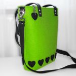Limonkowa torba z filcu - 
