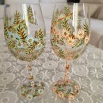 Młoda Para! Kieliszki do wina 280 ml. 2 sztuki - ręcznie malowane