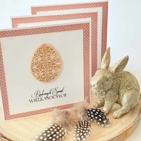 Kartka z jajem (w kropeczki)