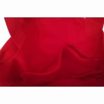 Duża bawełniana torba z kieszenią i haftem  - arlekin - czerwona torba arlekin