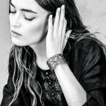 SPRZEDANO - Pajęczyna - miedziana bransoletka (210601-02) - Metalowa bransoleta
