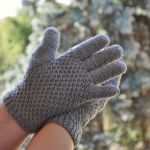 Rękawiczki pięciopalczaste w kolorze szarym - gloves