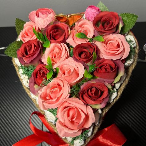 Serce różane Flower Box