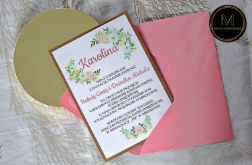 Zaproszenie komunijne - Wiosenne Kwiaty 3