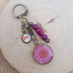 Brelok do kluczy, torebki - PINK CHAMOMILE - Brelok do kluczy, torebki - PINK CHAMOMILE