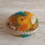Pisanka filcem malowana  - HANDMADE pisanka