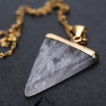 Naszyjnik - Kryształ Górski - amulet oczyszczający - detal2