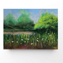 Pejzaż-praca formatu - 18x24 cm .