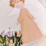 Podświetlany obrazek z aniołkiem dla dziecka - personalizowany prezent chrzest