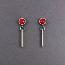 Kolczyki srebrne patyczki.