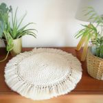 Podkładka na stół ,średnica 35cm, boho,okrągła podkładka. - 
