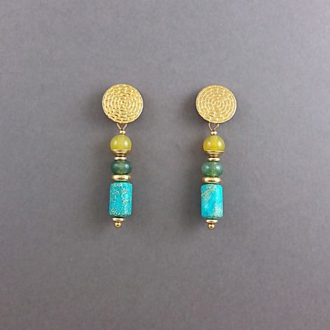 Kolczyki kolorowe słupki.