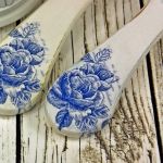 komplet wieszaków -blue roses - 